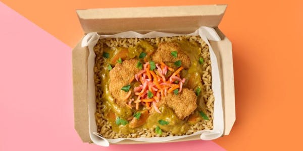 A Lucky Katsu box from LEON, available from Roadchef